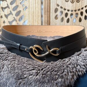 Sam Edelman Black Belt with Gold Accent